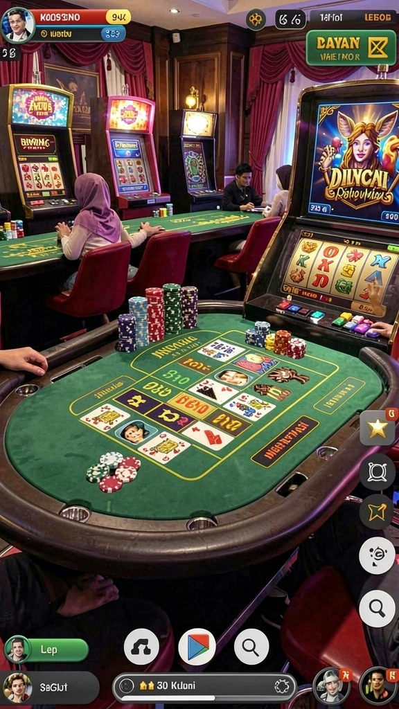 Fitur chat memungkinkan interaksi dengan pemain lain.