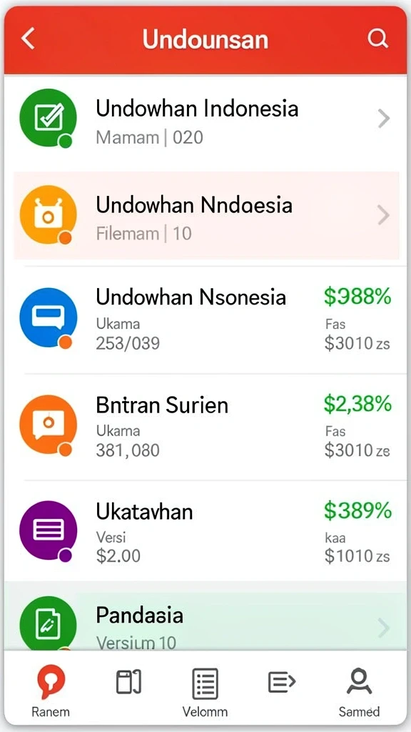 Tampilan antarmuka yang modern dan menarik.