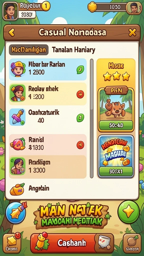 Screenshot fitur bonus yang membuat permainan semakin seru.