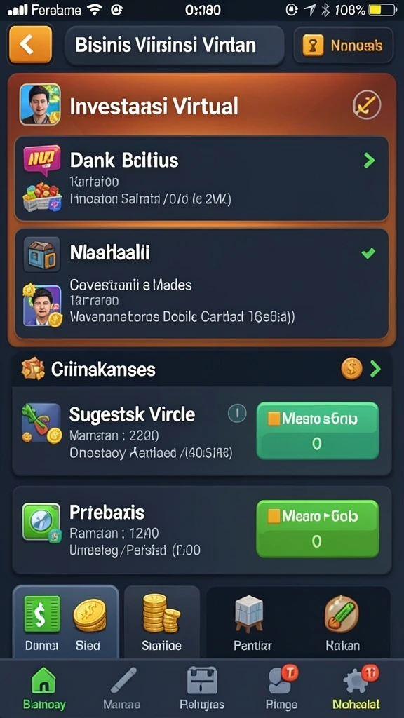 Menu pilihan permainan yang lengkap.