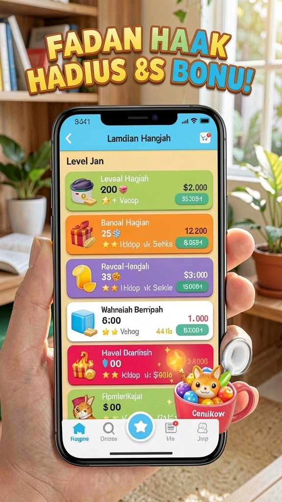 Tantangan harian yang memberikan hadiah menarik.