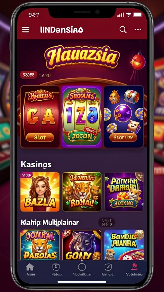 Screenshot permainan yang menampilkan berbagai slot menarik.