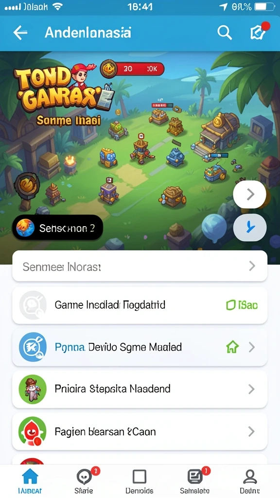 Tampilan menu yang mudah dinavigasi.