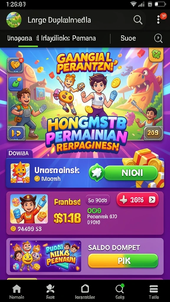 Tampilan awal game SERURP yang menarik.