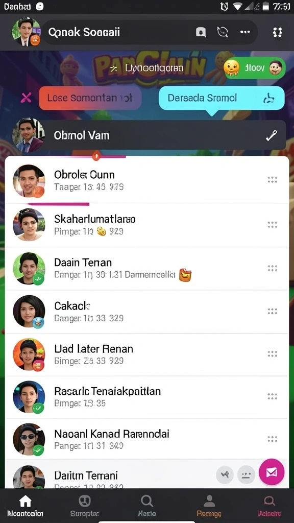 Tampilan utama dengan menu navigasi yang mudah dipahami.