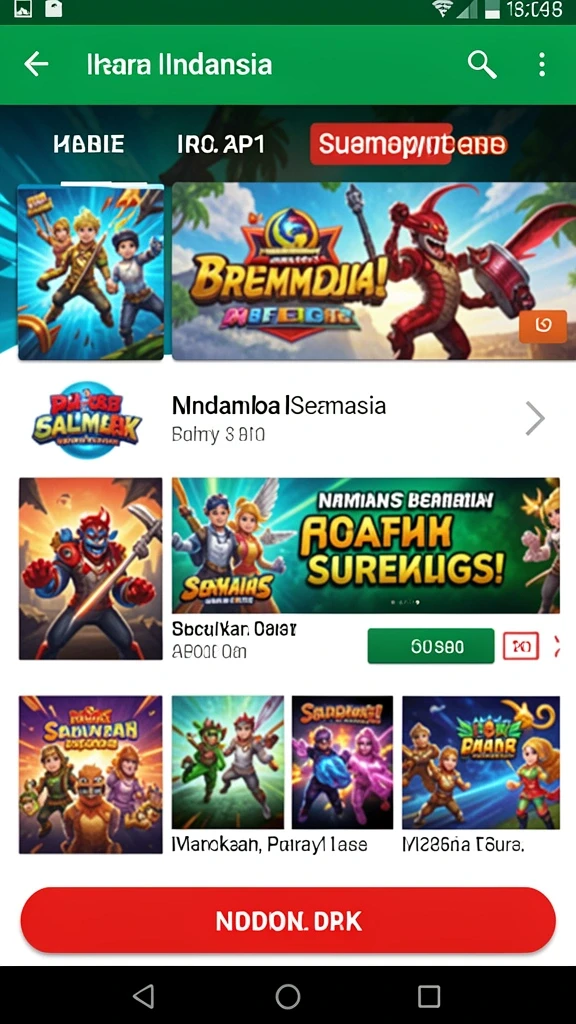 Gambaran tentang fitur mode permainan yang bervariasi.