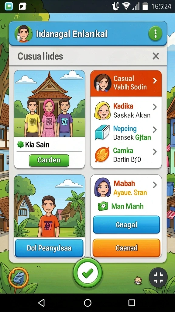 Tampilan antarmuka WAJAN4D yang intuitif dan menarik.